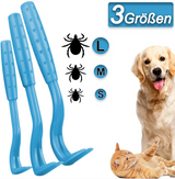 Zeckenzange 3er Set - blau und grün